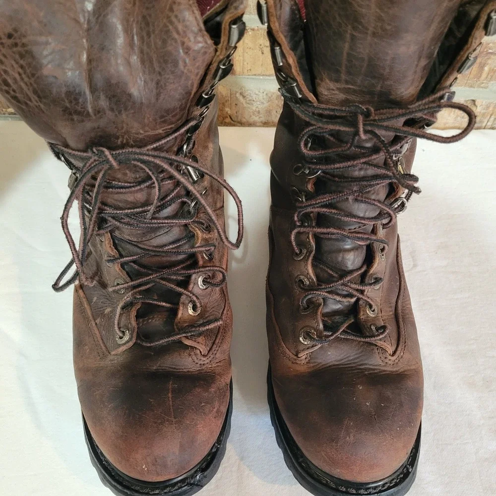 Wolverine Mens 9.5 D Brown Leather Gore-Tex Thinsulate Logger Boots 81505495